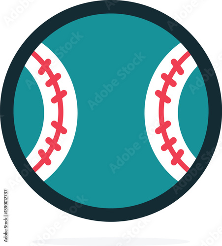 baseball ball icon isolated on white background
