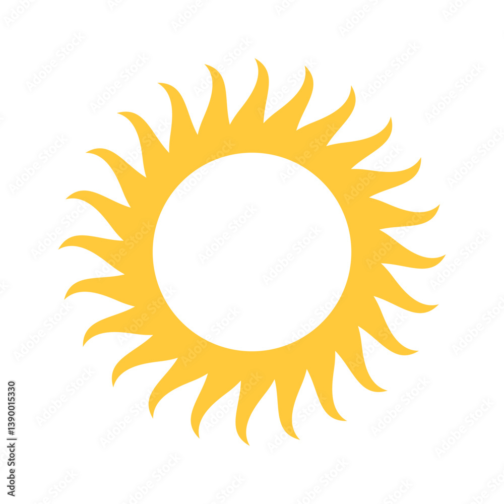 Yellow sun beams design element Yellow sun beams design element