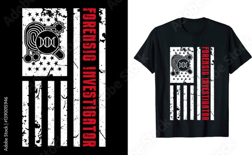 Forensic Investigator American Flag T-Shirt