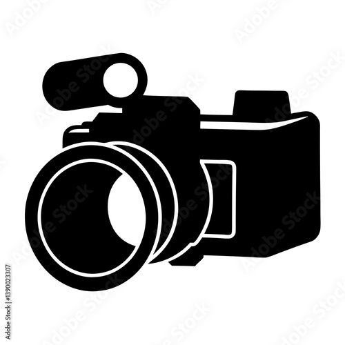 Professional Camcorder Illustration Black And White Video Camera Icon Detailed Vector Design