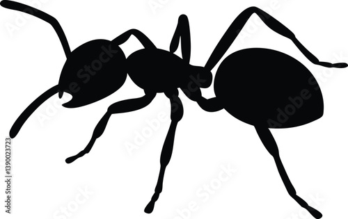 Ant black silhouette vector,Ant icon clip art 
