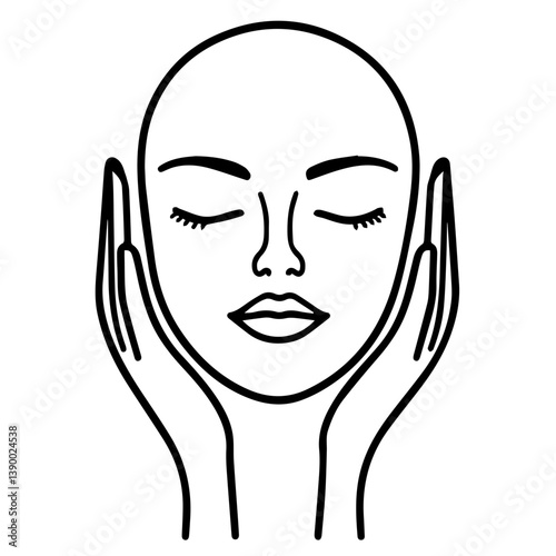 Beauty Routine Line Art Print | Spa Facial Poster | Modern Skincare Decor

