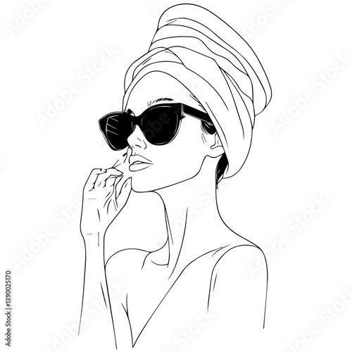 Beauty Routine Line Art Print | Spa Facial Poster | Modern Skincare Decor

