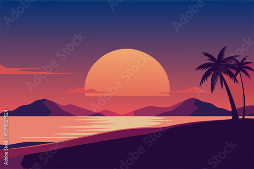 sunset over the sea