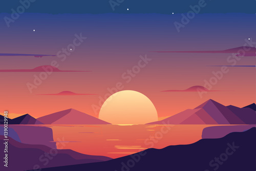 sunrise over the mountains