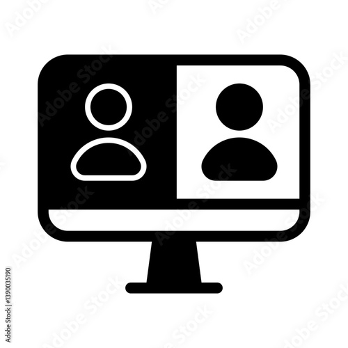 Online meeting solid black