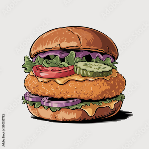 Pork Chop Sandwich Butte Specialty Art Print