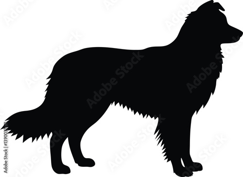 Australian Shepherd black silhouette vector,Shepherd clip art,dog black vector