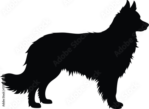 Australian Shepherd black silhouette vector,Shepherd clip art,dog black vector