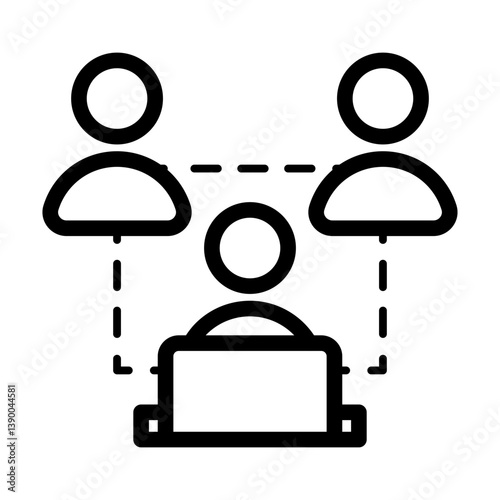 Online meeting Lineart