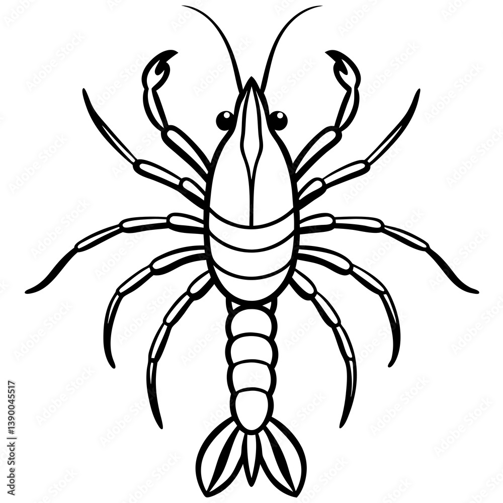 Fototapeta premium Langouste icon on white background