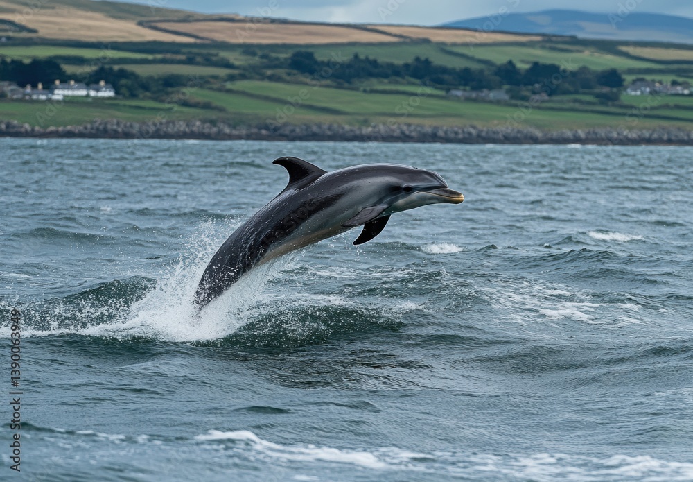 Obraz premium two dolphins jumping