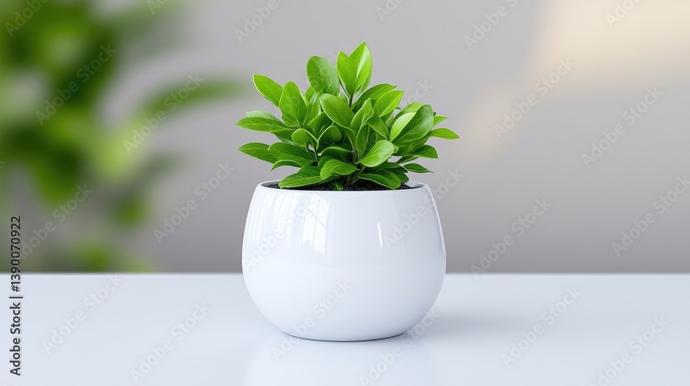 Fototapeta premium Small potted plant on a table (2)