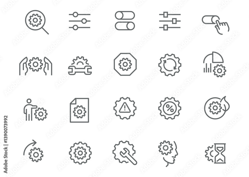 Vector Editable Icon Set Vector Editable Icon Set