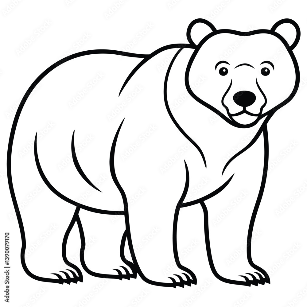 Fototapeta premium polar bear vector illustration