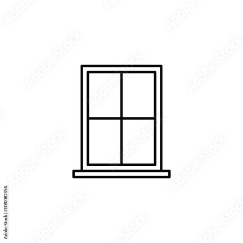 window icon vector black sign