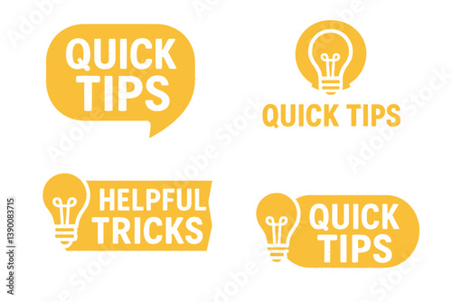 Collection of line vector icons featuring quick tips and helpful tricks in various designs suitable for digital use