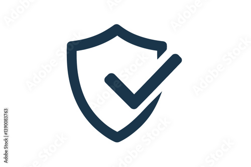 Shield icon with check mark representing security and trust in digital environments