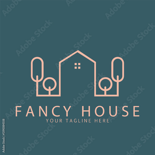 comfort house fancy logo icon vector illustration template design