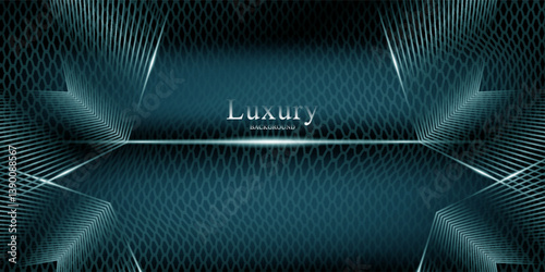 Luxury Elegant Super Car Automobile Urban Design Background. Premium Black Silver Metallic Shine lines Effect Display showroom in store.vector eps10