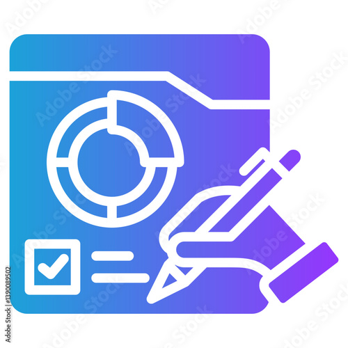 Content Management glyph gradient icon