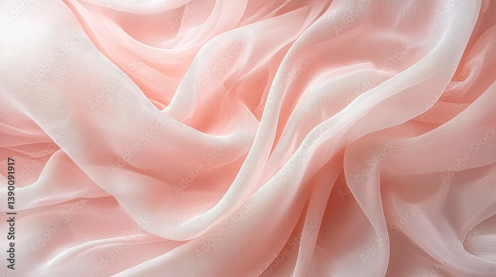Obraz premium Light Pink Fabric Draping Softly
