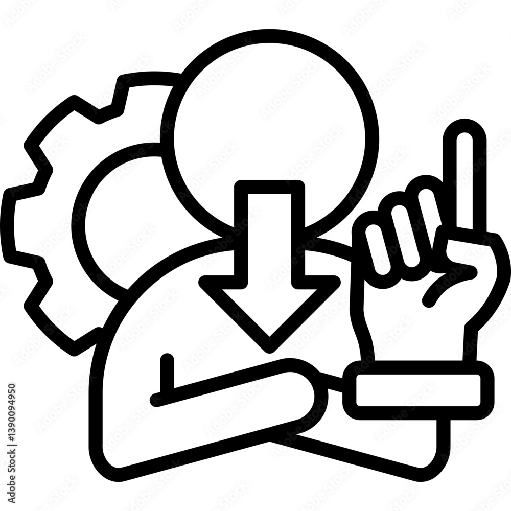 Emotional Control line icon Emotional Control line icon