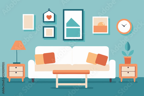 living room interior with furniture