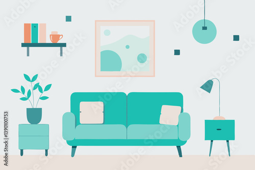living room interior with furniture