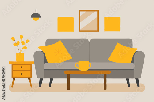 living room interior with furniture