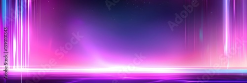 A purple and blue light with a white line in the middle