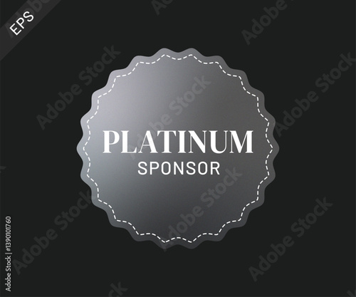 Platinum Sponsor, Vector Illustration