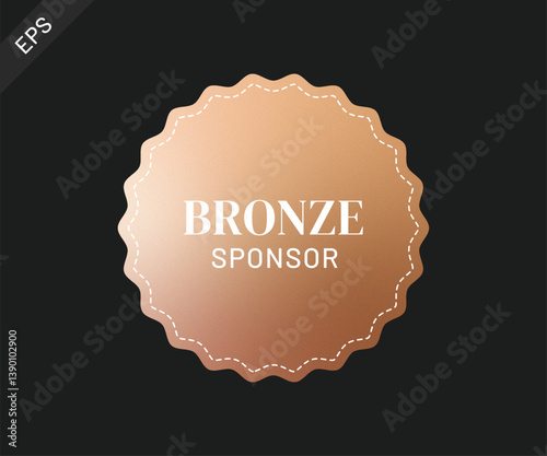 Bronze Sponsor, Vector Illustration