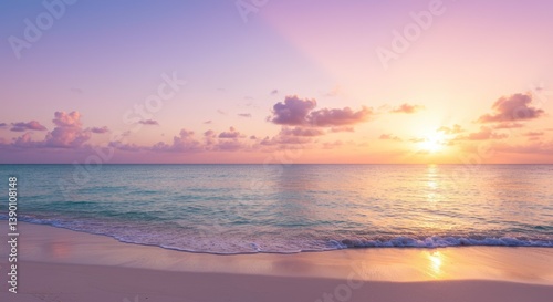 Serene Sunset on Majestic Tropical Beach