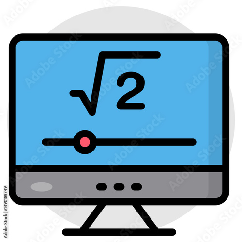 A creative design icon of math learning 