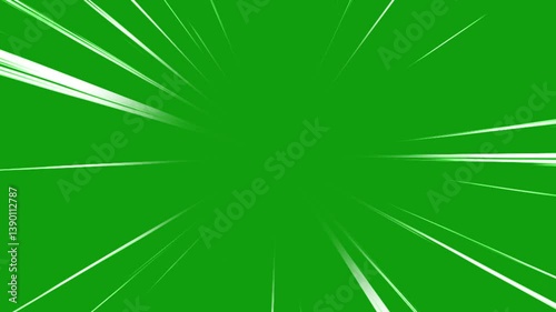 Anime Manga Comic Action Speed Lines with Green Screen | Fast Flash Motion Background