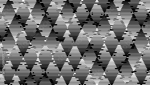 Black and white abstract geometric pattern lines pattern for sporty background and jersey design. Fully editable vector element. Vector Format Illustration 