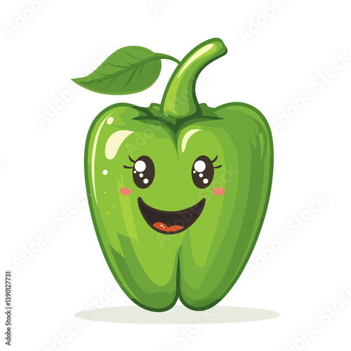vector illustration of a green pepper