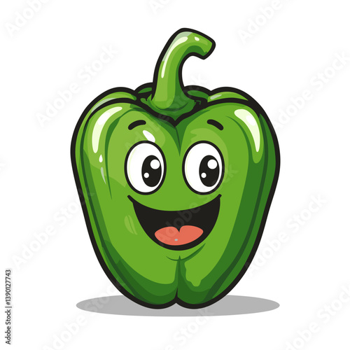 green pepper cartoon