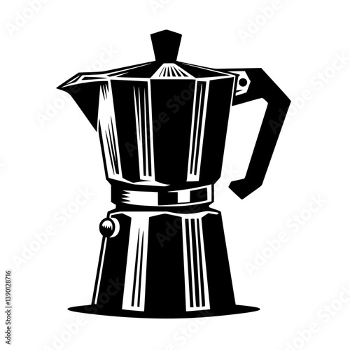 vector illustration of a black coffee cup