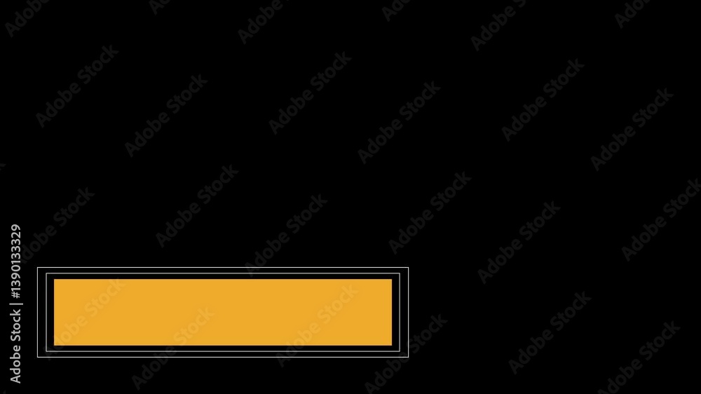 Lower third yellow animation title on a black background. 4K