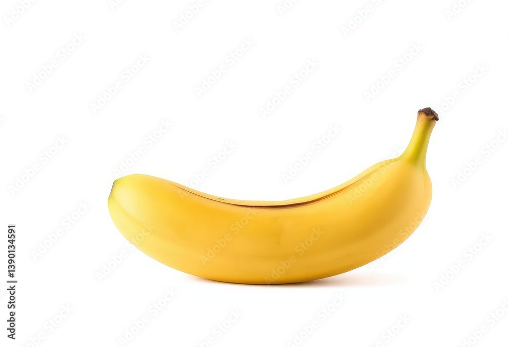 Single ripe banana, isolated on pure white background, dietary, delicious Single ripe banana, isolated on pure white background, dietary, delicious