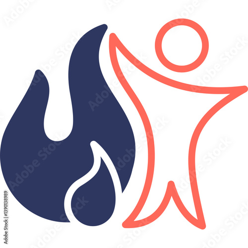 Passion mixed color icon