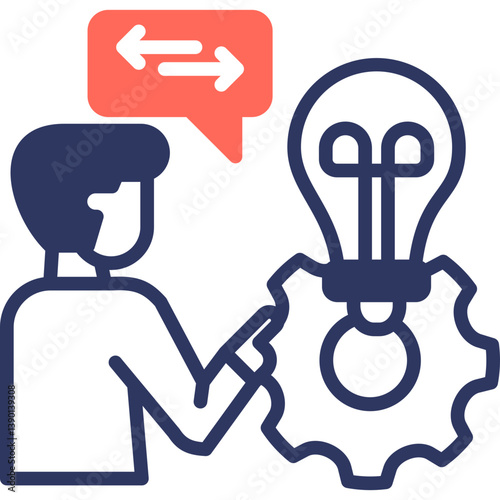 Communication Skills mixed color icon