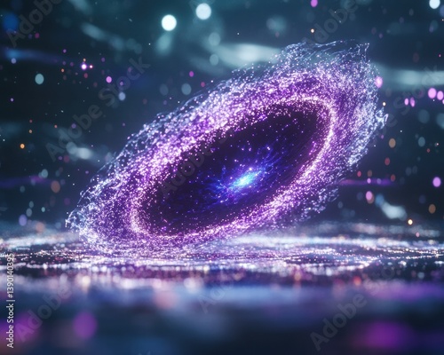 Obraz na płótnie Cosmic Swirl of Stars and Light in Abstract Space Environment w salonie