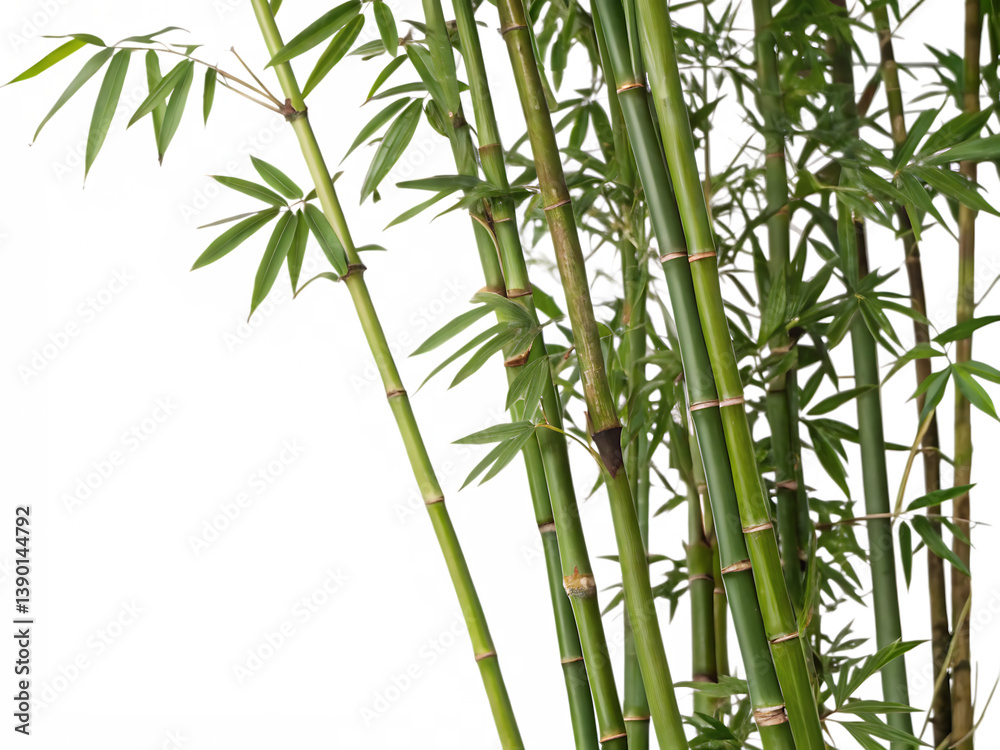 Obraz premium bamboo stalks isolated on background, PNG