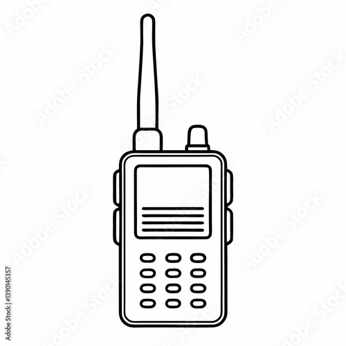 Communication Device Vector with Antenna.