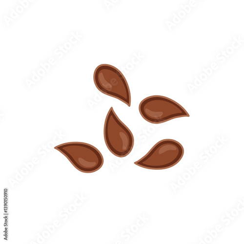 Flax seeds icon. Vector illustration in flat style.