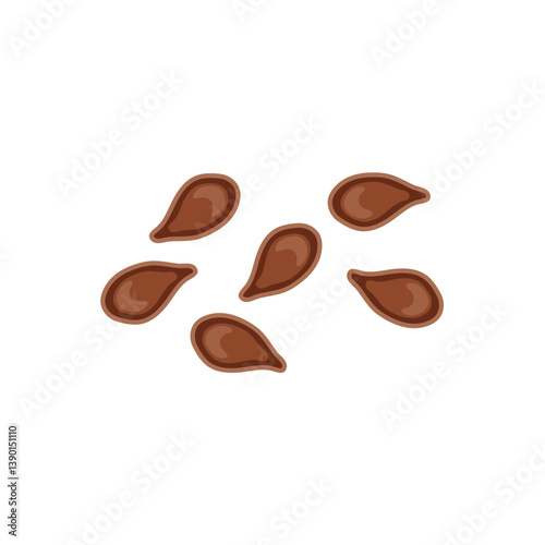 Flax seeds icon. Vector illustration in flat style.