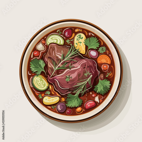Hearty Venison Stew with Root Vegetables and Herbs